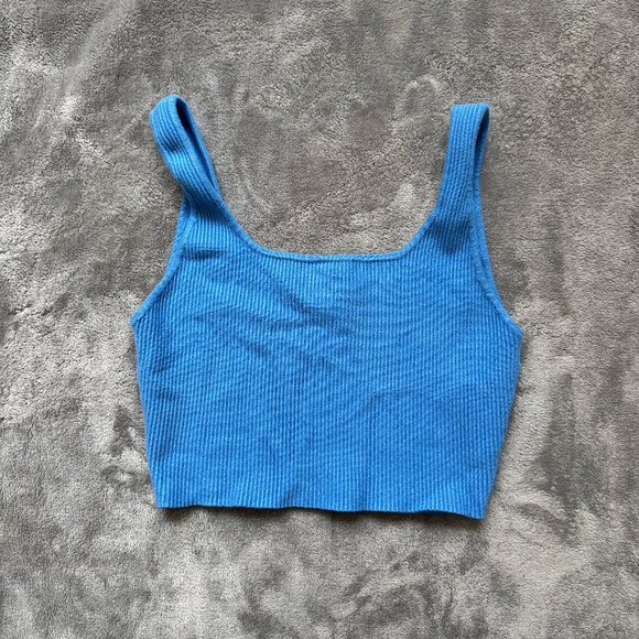 House Of Harlow 1960 Top Tank Ribbed Cropped - Picture 1 of 3